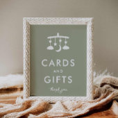 Modern Sage Green Baby shower Kaarten en geschenke Poster