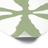 Modern Sage Green Bloemenpatroon Eenvoudig Botanis Perfect Poster (Hoek)