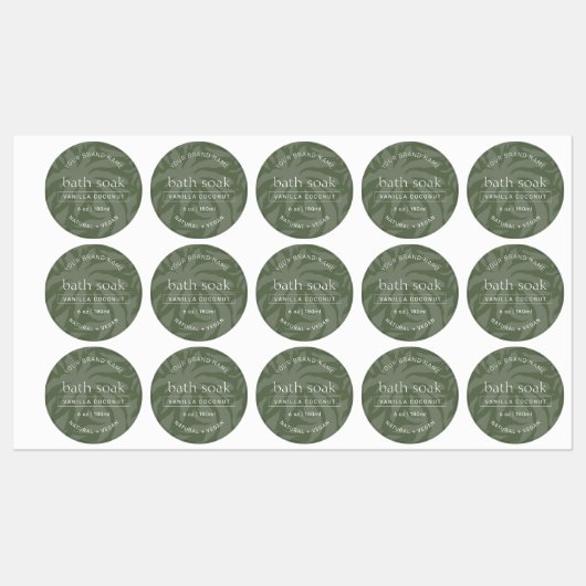 Modern Sage Green Body & Bad Product Waterdicht Labels (Vel)