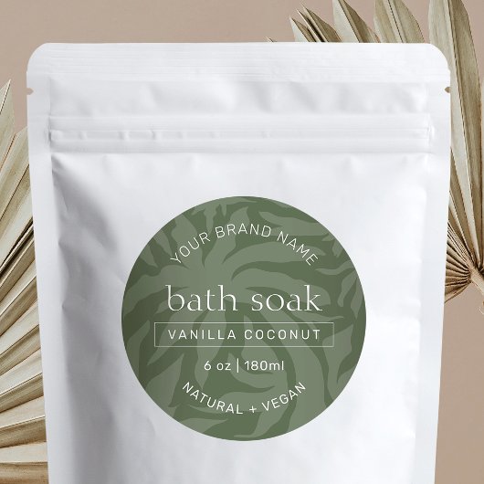 Modern Sage Green Body & Bad Product Waterdicht Labels