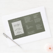 Modern Sage Green Boho Logo 4OZ Cosmetic Bottle Rechthoekige Sticker (Envelop)