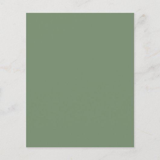 Modern Sage Green Budget Baby shower Invitation (Achterkant)