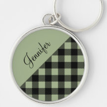 Modern Sage Green Buffalo Check Naam