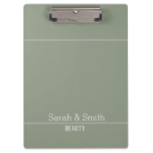 Modern Sage Green Business Office Name Custom   Klembord (Voorkant)