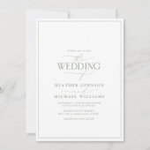 Modern Sage Green Calligraphy Wedding Kaart (Voorkant)
