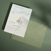 Modern Sage Green Calligraphy Wedding of Kaart