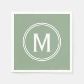 Modern Sage Green Custom Round - Geformatteerd mon Servet (Voorkant)