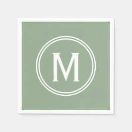 Modern Sage Green Custom Round - Geformatteerd mon Servet