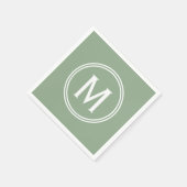 Modern Sage Green Custom Round - Geformatteerd mon Servet (Hoek)