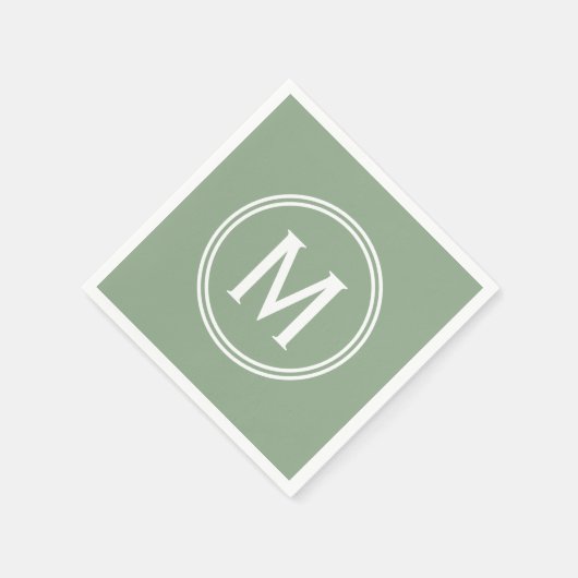Modern Sage Green Custom Round - Geformatteerd mon Servet (Hoek)