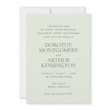 Modern Sage Green Elegant Wedding