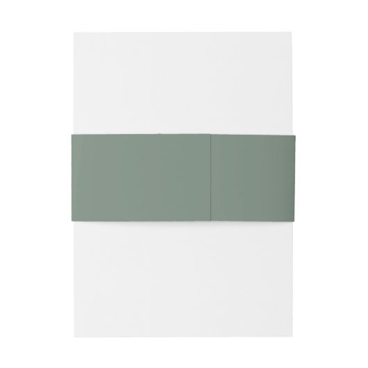 Modern Sage Green Elegant White Script Wedding Uitnodigingen Wikkel (Achterkant Voorbeeld)