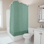 Modern Sage Green en White Shower Curtain Douchegordijn (In situ)