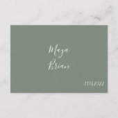 Modern Sage Green Enclosure Card Informatiekaartje (Achterkant)