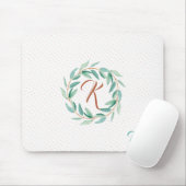 Modern Sage-Green Eucalyptus Leafs Wreater Muismat (Met muis)