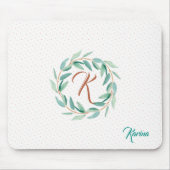 Modern Sage-Green Eucalyptus Leafs Wreater Muismat (Voorkant)