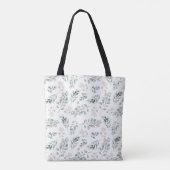 Modern Sage Green Eucalyptus Personalized Tote Bag (Achterkant)