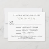 Modern Sage Green Floral Sketch Wedding RSVP Kaartje (Voorkant)