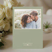 Modern Sage Green Floral Waterverf bruiloft Save The Date