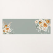 Modern Sage Green Floral Yoga Mat (Achterkant (horizontaal))
