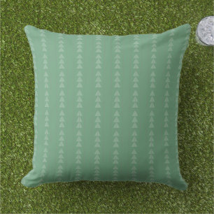 Modern Sage Green Geometric Outdoor Home / Camping Buitenkussen