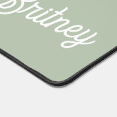 Modern Sage Green gepersonaliseerd monogram en naa Bureaumat (Hoek)