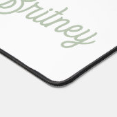 Modern Sage Green gepersonaliseerd monogram en naa Bureaumat (Hoek)