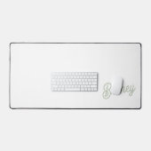 Modern Sage Green gepersonaliseerd monogram en naa Bureaumat (Keyboard & Muis)