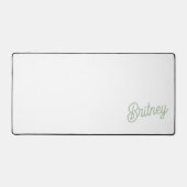 Modern Sage Green gepersonaliseerd monogram en naa Bureaumat (Voorkant)