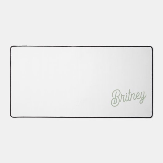 Modern Sage Green gepersonaliseerd monogram en naa Bureaumat (Voorkant)