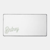Modern Sage Green gepersonaliseerd monogram en naa Bureaumat (Voorkant)
