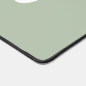 Modern Sage Green gepersonaliseerd monogram en naa Bureaumat (Hoek)