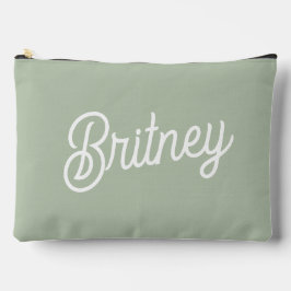 Modern Sage Green gepersonaliseerd monogram en naa Etui