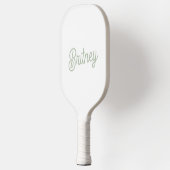 Modern Sage Green gepersonaliseerd monogram en naa Pickleball Paddle (Links)