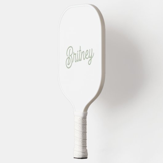 Modern Sage Green gepersonaliseerd monogram en naa Pickleball Paddle (Links)