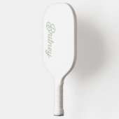 Modern Sage Green gepersonaliseerd monogram en naa Pickleball Paddle (Links)