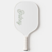 Modern Sage Green gepersonaliseerd monogram en naa Pickleball Paddle (Achterkant)