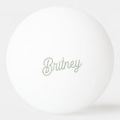 Modern Sage Green gepersonaliseerd monogram en naa Pingpongbal (Voorkant)