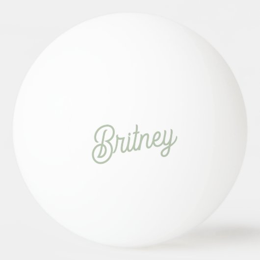 Modern Sage Green gepersonaliseerd monogram en naa Pingpongbal (Achterkant)