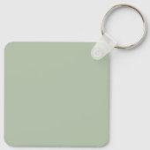 Modern Sage Green gepersonaliseerd monogram en naa Sleutelhanger (Achterkant)