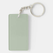 Modern Sage Green gepersonaliseerd monogram en naa Sleutelhanger (achterkant)