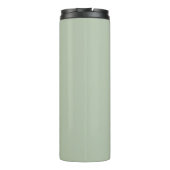 Modern Sage Green gepersonaliseerd monogram en naa Thermosbeker (Achterkant)