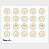 Modern Sage Green Gingham Baby shower Dank u Ronde Sticker (Vel)