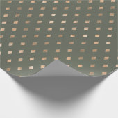 Modern Sage Green Gold Pattern Cadeaupapier (Hoek)