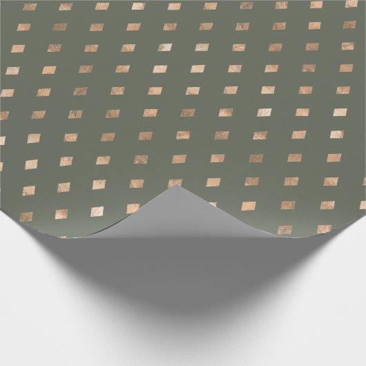 Modern Sage Green Gold Pattern Cadeaupapier (Hoek)