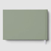Modern Sage Green Happy Pensioen gepersonaliseerd Gastenboek (Achterkant)