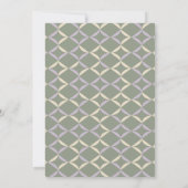 Modern Sage Green Lila Rustic Geometric Wedding Kaart (Achterkant)