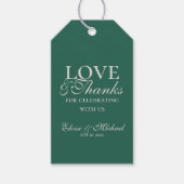 Modern Sage Green Love and Thanks Wedding  Cadeaulabel (Voorkant)