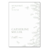 Modern Sage Green Minimal Leaves Place Card Kaart (Voorkant)