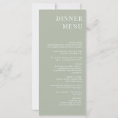 Modern Sage Green Minimal Menu (Voorkant)
